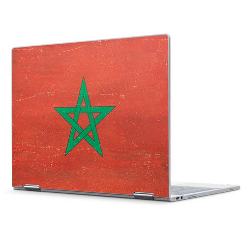 Morocco Flag Distressed Pixelbook Skin